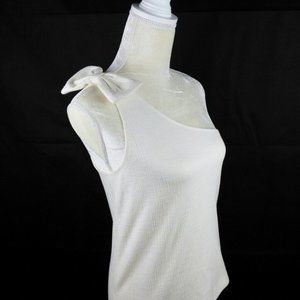 J. Crew Factory one-shoulder bow top NWOT
